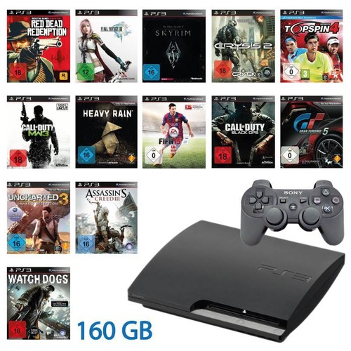 Playstation ps3 slim 160gb 1 - playstation,